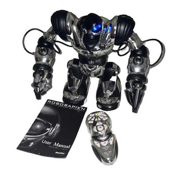 Rare WowWee Robosapien Humanoid Gold/chrome Robot 14" 2004, With Remote . Works. - Picture 5 of 9